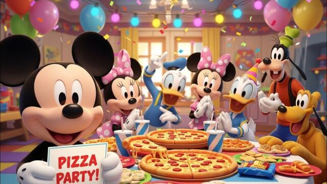 Mickey Mouse Invites Friends for a Fun Pizza Party | Kids Cartoon Party Adventure