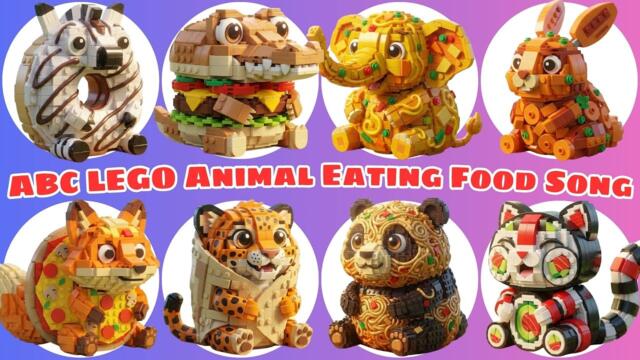 ABC Animals Eat Lego Fast Food 🧱🍔 | Fun Alphabet Song for Kids | Learn Animals A–Z