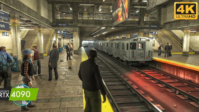 GTA 4 Real-Life Subway Station With Unreal Engine 5 Graphics | 4K Texture + Path Tracing + RTX REMIX