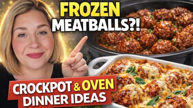 6 Easy Dinner Ideas Using Frozen Meatballs (Crockpot & Oven Recipes!)