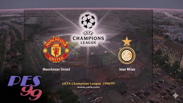 Manchester United v Inter Milan | Champions League on PES99 patch | PES 2021
