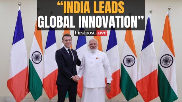 French President Macron Says "India Leads Global Innovation" N18G
