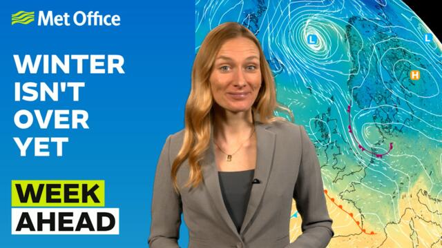 Week Ahead 16/02/2026– Snow midweek – Met Office weather forecast UK 