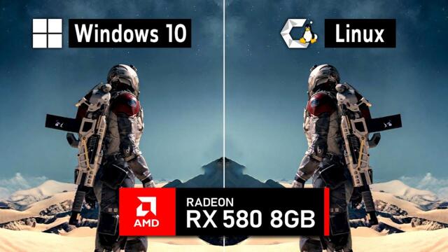 RX 580: Windows 10 vs Linux CachyOS – How Big FPS Difference? 🔥
