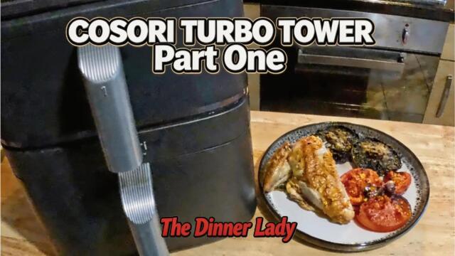 Roast Chicken with Garlic Mushrooms and Tomatoes, cooked in the Cosori Turbo Tower