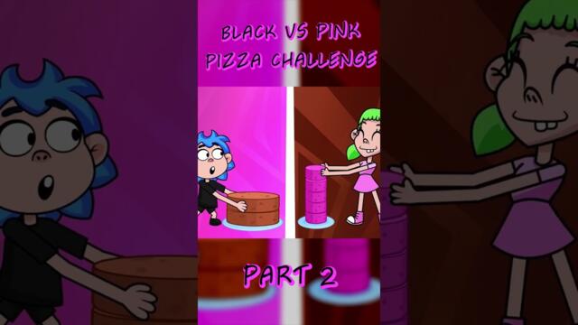 Colour time! Pink VS black pizza challenge song PART 2 #forkids #educational #preschoollearning