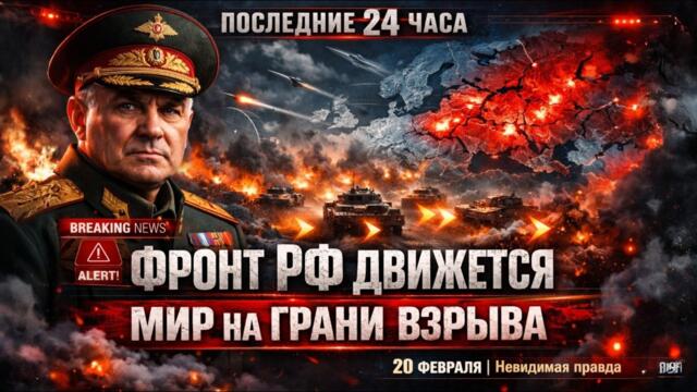 Последние 24 часа: фронт РФ продвигается, переговоры буксуют, напряжение в мире растёт | 20 февраля