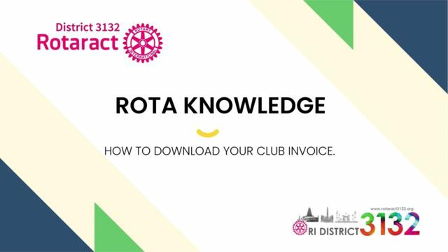 Rotaract Club First Invoice