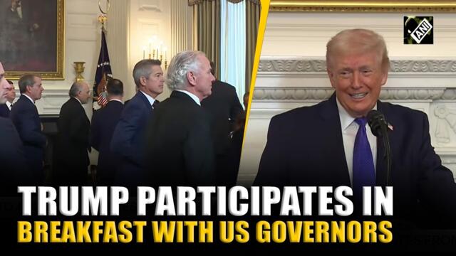 US President Trump participates in working breakfast with US Governors at White House