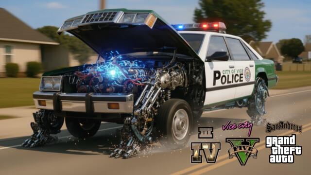 25 Years of GTA Police Car Evolution 🚨 GTA 3 to GTA 5 #GTA #evolution