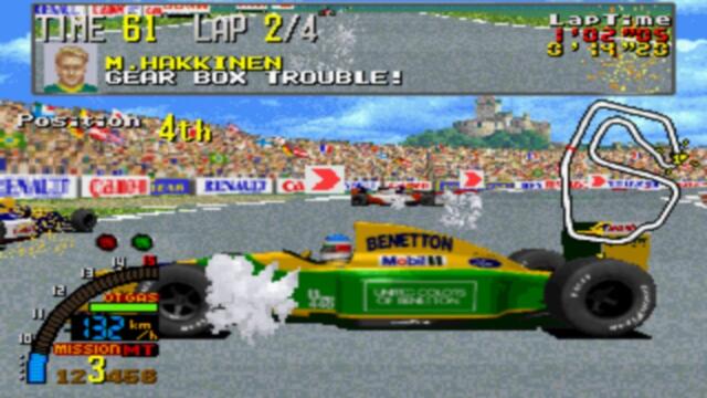 F1 Super Lap - Sega System 32 - Benetton - Manual Transmission - Full Race