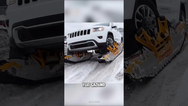 Верижно задвижване за зимата при автомобили - How TrackNGO Device Works #shorts