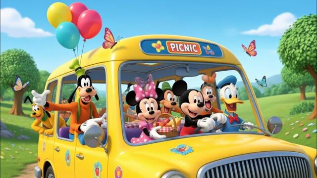 Fun Picnic Bus Adventure with Mickey Mouse & Friends | Kids Cartoon Journey 🚍🌞🥪