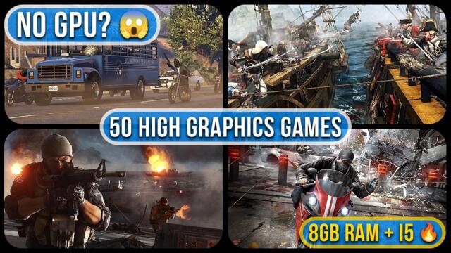 Top 50 High Graphics Games for 8GB RAM & Core i5 (No Graphics Card Required!)