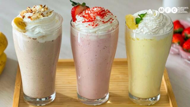 3 Delicious Milkshake Recipes for Iftar Strawberry, Pineapple & Banana