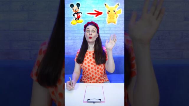 How to draw Pikachu Mickey Mouse step by step #shorts