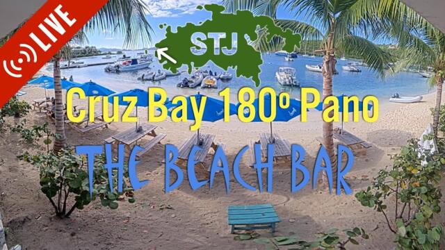 The Beach Bar Panorama 180º Cruz Bay Beach Cam