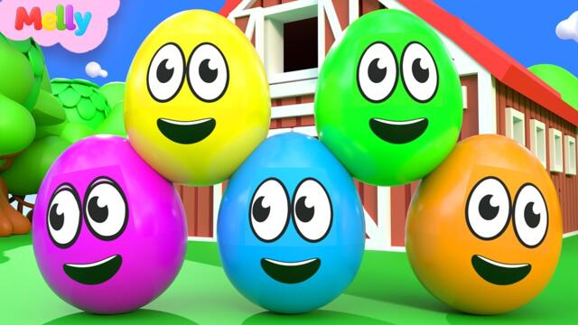 Learning Colors and Numbers Songs | Colorful Eggs on the Farm | Melly Nursery Rhymes & Kids Songs