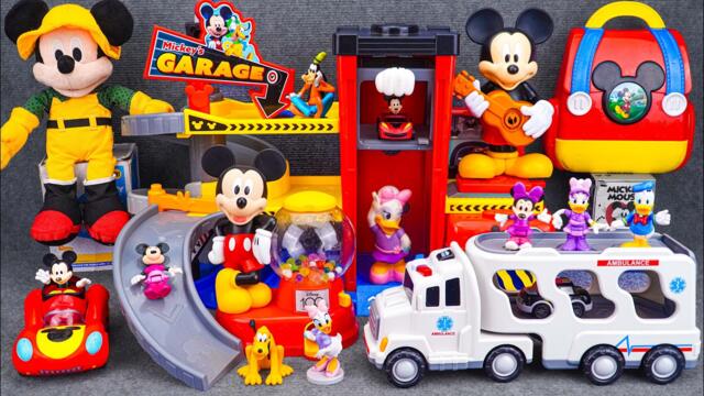 Satisfying with Unboxing Disney Mickey Mouse Vehicle Garage Playset | Review Toys ASMR