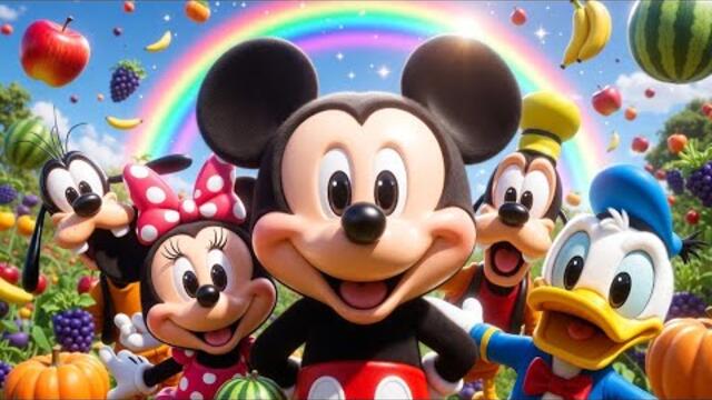 🐭🌈 ABC Fruits & Vegetables Epic Adventure with Mickey Mouse | Alphabet Learning for Kids 🎉