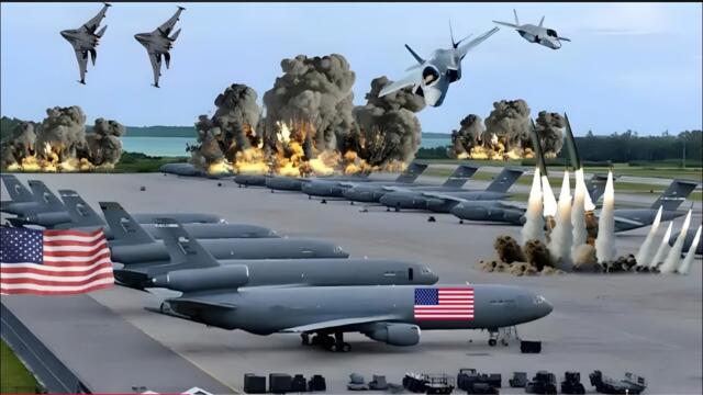 The largest US air base was destroyed by Russian Sukhoi stealth jets.
