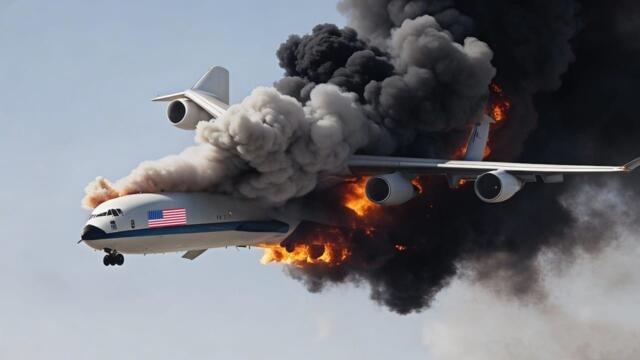 Today! A US Boeing jet carrying the President and five generals was destroyed by a Russian Sukhoi-57