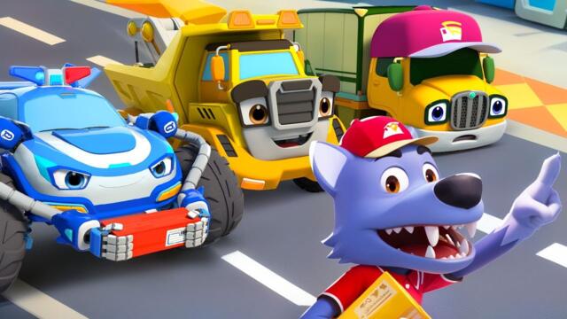 Super Courier Rescue Team | Construction Trucks | Kids Songs | BabyBus - Cars World