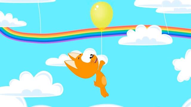 Паровозик ЧуХ-чУх катится по радуге - Учим названия цветов с Котэ - песенки для малышей