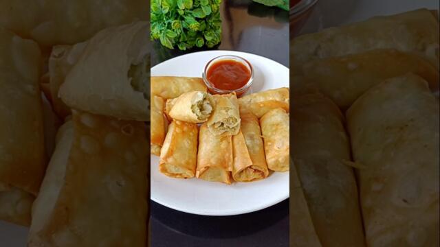 Chicken Spring Rolls Recipe For Iftar | Crispy Chicken Spring Rolls For Ramzan 2026😋 #youtubeshorts