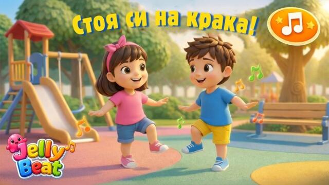 Стоя си на крака | Детски песни JellyBeat Bulgarian  👧🏾 👦