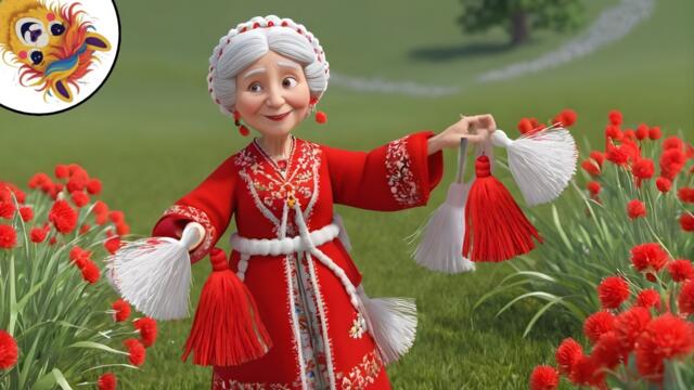 Баба Марта бързала, мартенички вързала (с текст) - Пролетна песничка за деца с Мама Лама