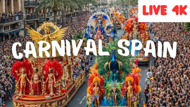 Spain Carnival 2026 🇪🇸 Mexican Vibes, Costumes & Festival Platforms | Puerto Cruz Street Live Cam