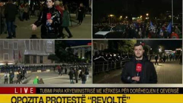 OPOZITA NË SHESH/ Gjithçka po ndodh! Snajper në tarracën e Kryeministrisë, forca të shumta policie