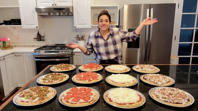 Skip Delivery and Save with these 12 Homemade Freezer Pizzas!!