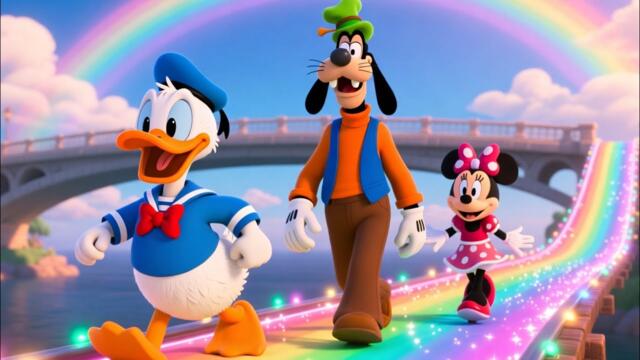 🚌🌈 Mickey Mouse & the Magical Rainbow Train Adventure! | Fun Kids Cartoon Storytime 🐭✨ Friendship 