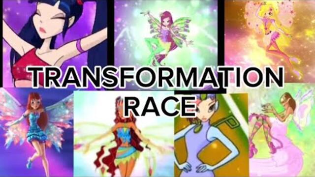 Winx club transformation Race (who transforms the longest) with Roxy