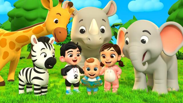 Les animaux du safari jouent à la ferme du vieux MacDonald | Comptine des animaux colorés