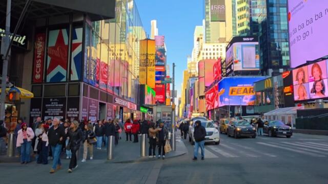 Manhattan  March 2026 Crazy Crowds in Times Square NYC 🎄 Walking Through New York