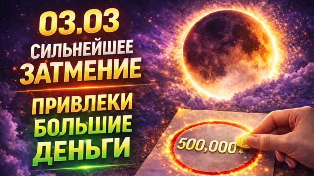 🌕 03.03 Единственное ПОЛНОЕ ЛУНОЕ ЗАТМЕНИЕ 2026 года. Сильная практика + Главный СЕКРЕТ дня