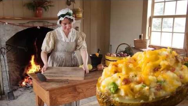Delicious Potato Recipe From 1832 |Fire Baked "Stuffed Potatoes"| History