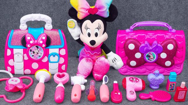 Mickey ASMR🐭 Satisfying with Unboxing Disney Minnie Mouse Cute Pink Bag Playset | Review Toys ASMR