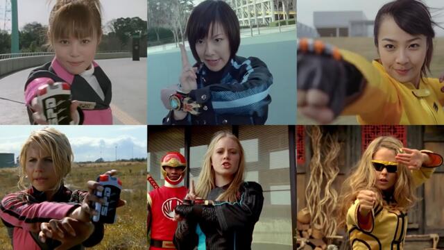 Female Henshim vs Female Morph Comparation In Space/Megaranger - Shinkenger/Samurai PR vs SS