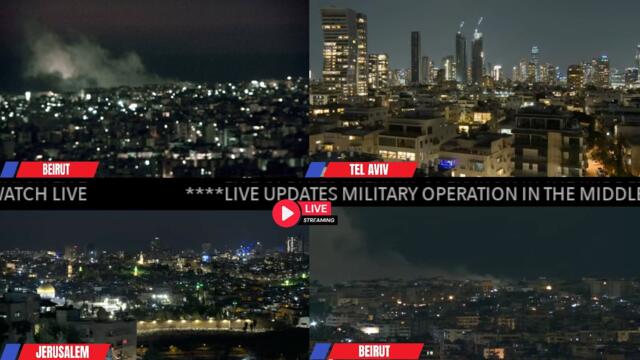 LIVE: Israel and US Attack Iran - Non-Stop Multi-Cam Stream