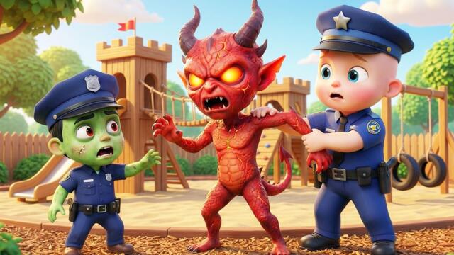 Monster Police At The Playground Song | Animal Monsters Nursery Rhymes for Kids | Toby Nursery Rhyme