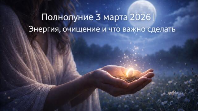 Полнолуние 3 марта 2026. Энергия, очищение и что важно сделать.