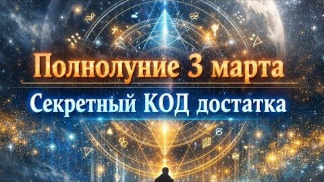 Полнолуние 3 марта. Секретный КОД достатка. 