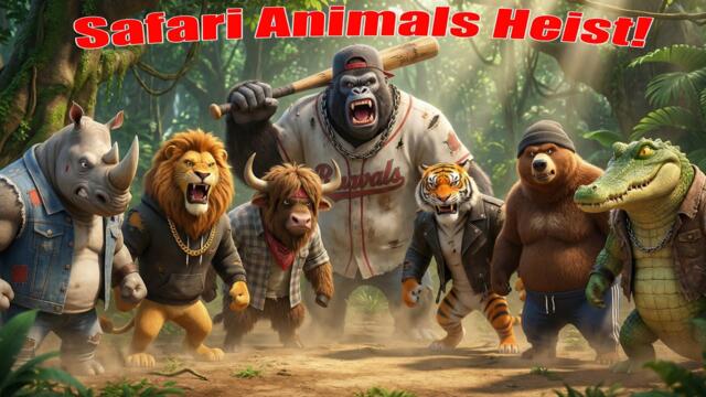 ABC Safari Animals  Heist Song | Animals Song | Nursery Rhymes | ABC Songs | ABC Animals Sounds