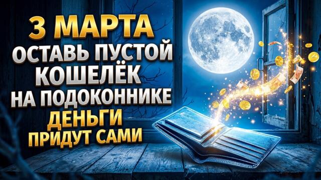 3 Марта — Оставьте раскрытый пустой кошелёк на подоконнике — деньги придут откуда не ждали