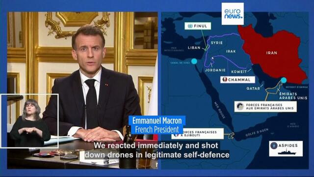 Macron orders first evacuations of citizens as France boosts defences in the Middle East