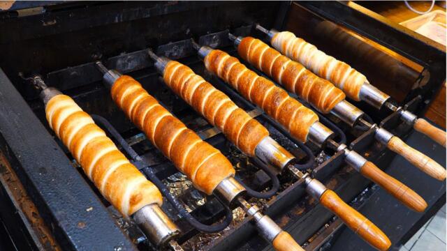 The Sweetest Street Dessert You’ve Never Seen – Chimney Cake! / Korea Food!